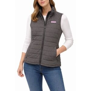 Vineyard Vines Performance Quilted Vest Women's XS Gray Lightweight Insulated